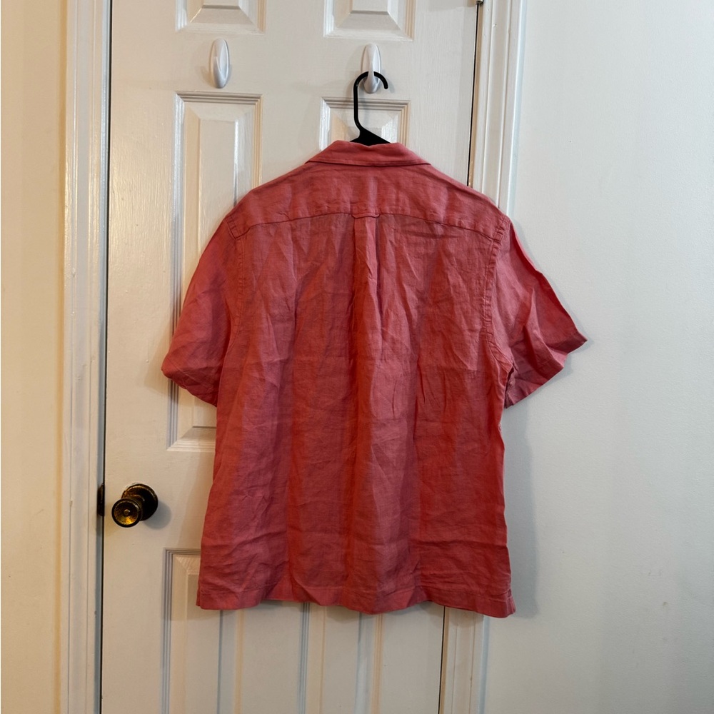 Todd Snyder Shell Pink Linen Shirt - Picture 2 of 7